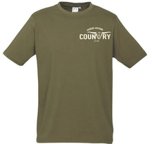 Load image into Gallery viewer, Parkers Western Army Green Country Logo T-Shirt