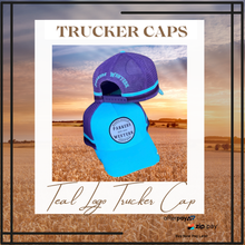 Load image into Gallery viewer, Parkers Western Cowgirl Teal Logo Cap
