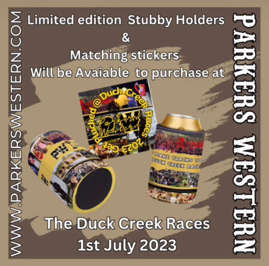 Discounted Stubby holders and Stickers combo from duck creek 2023