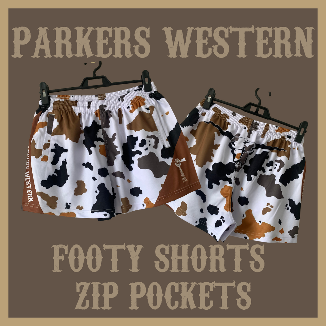 Footy Shorts with Zip Pockets