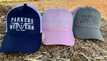 Load image into Gallery viewer, Baby Pink and White Longhorn Trucker Cap
